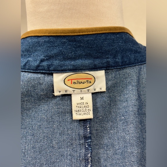 Talbots Collared Denim Jacket - Picture 5 of 6
